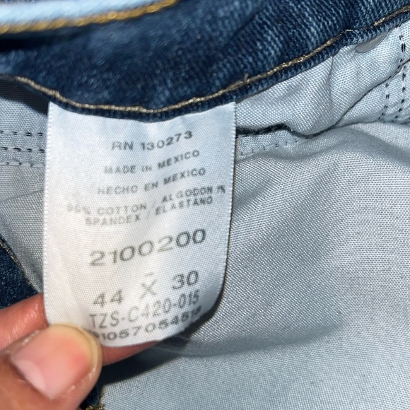 Lee Straight Leg Jeans Medium Dark Wash Denim Size 44X30 - Picture 4 of 9